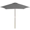 vidaXL Parasol d'extérieur avec mât en bois 270 cm Anthracite