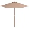 vidaXL Parasol avec mât en bois 270 cm Taupe