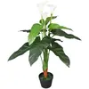 vidaXL Plante artificielle avec pot Lis Calla 85 cm Blanc