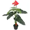 vidaXL Plante artificielle avec pot Anthurium 90 cm Rouge et Jaune