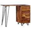 vidaXL Bureau avec 1 tiroir et 1 armoire Bois massif de Sesham