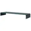 vidaXL Meuble TV/support pour moniteur 120x30x13 cm verre noir