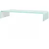 vidaXL Meuble TV/Support pour moniteur 80x30x13 cm verre vert