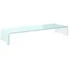 vidaXL Meuble TV/Support pour moniteur 90x30x13 cm verre vert