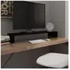 vidaXL Meuble TV/support pour moniteur 100x30x13 cm verre noir