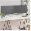 vidaXL Meuble TV/pour moniteur 120x30x13 cm verre transparent