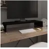 vidaXL Meuble TV/support pour moniteur 80x30x13 cm verre noir