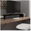 vidaXL Meuble TV/support pour moniteur 90x30x13 cm verre noir