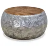 vidaXL Table basse Aluminium Teck 60 x 60 x 30 cm