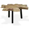 vidaXL Table basse Teck authentique 80 x 70 x 38 cm
