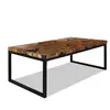 vidaXL Table basse Teck Résine 110 x 60 x 40 cm