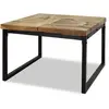 vidaXL Table basse Teck Résine 60 x 60 x 40 cm