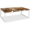 vidaXL Table basse Teck Résine 110 x 60 x 40 cm