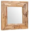 vidaXL Miroir décoratif Teck 60 x 60 cm Carré