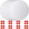 vidaXL Carreau de miroir 8 pcs Rond Verre