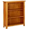 vidaXL Bibliothèque à 3 étagères 70 x 22,5 x 82cm Bois de chêne massif