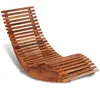vidaXL Chaise longue basculante Bois d'acacia