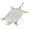 vidaXL Tapis en peluche en forme de léopard 139 cm Blanc