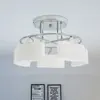 vidaXL Plafonnier avec 5 globes ellipsoïdes pour ampoules E14 200 W