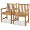 vidaXL Chaises d'extérieur 2 pcs Bois de teck solide