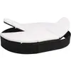vidaXL Lit de repos d'extérieur avec coussin Résine tressée Noir