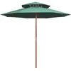 vidaXL Parasol de terrasse 270 x 270 cm Poteau en bois Vert