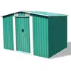 vidaXL Abri de stockage pour jardin Métal Vert 257 x 205 x 178 cm