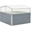 vidaXL Serre 100 x 100 x 85 cm Grise Acier galvanisé