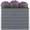 Jardinière carrée VIDAXL - Gris - Acier galvanisé - 100 x 100 x 77 cm - 100 l
