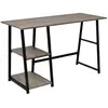 vidaXL Bureau avec 2 étagères Gris et chêne