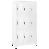 vidaXL Armoire à casier avec 9 compartiments Acier 90x45x180 cm Gris