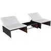 Vidaxl - Chaises de jardin inclinables lot de 2 et table résine tressée