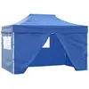 vidaXL Tente pliable avec 4 parois latérales 3 x 4,5 m Bleu