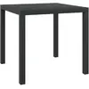 vidaXL Table de jardin Noir 80 x 80 x 74 cm Aluminium et WPC