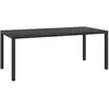 vidaXL Table de jardin Noir 185 x 90 x 74 cm Aluminium et WPC