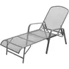 vidaXL Chaise longue acier anthracite