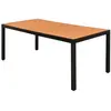 vidaXL Table de jardin Marron 185 x 90 x 74 cm Aluminium et WPC