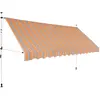 vidaXL Auvent rétractable manuel 350 cm Rayures jaunes et bleues