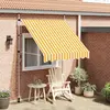vidaXL Auvent rétractable manuel 200 cm Rayures oranges et blanches