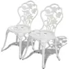 vidaXL Chaises de bistro 2 pcs Aluminium coulé Blanc