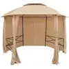 vidaXL Chapiteau tente de jardin avec rideaux Hexagonal 360 x 265 cm