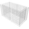vidaXL Lit surélevé à gabion Acier 180 x 90 x 100 cm Argenté