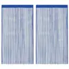 vidaXL Rideau en fils 2 pcs 100 x 250 cm Bleu
