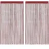 vidaXL Rideau en fils 2 pcs 140 x 250 cm Bordeaux