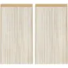vidaXL Rideau en fils 2 pcs 100 x 250 cm Beige