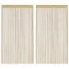 vidaXL Rideau en fils 2 pcs 140 x 250 cm Beige