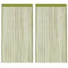 vidaXL Rideau en fils 2 pcs 140 x 250 cm Vert