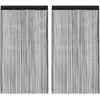 vidaXL Rideau en fils 2 pcs 140 x 250 cm Noir