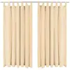 vidaXL Rideau occultant avec boucles 2 pcs 140 x 225 cm Beige