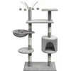 vidaXL Arbre à chat avec griffoirs en sisal 125 cm Gris